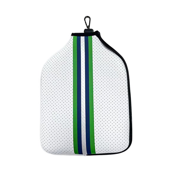 Funda para raqueta, funda de neopreno para remo con mosquetón, bolsillo suave con cremallera, protección para Pickleball, funda para cabeza de Pickleb