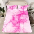 thumbnail image 2 of Homewish Gradient Marble Twin Sheet Sets 3pcs for Boys Girls,Abstract Stone Pattern Twin Fitted Sheet Microfiber,Marbling Watercolor Breathable Flat Sheet,Breathable Home Decor, 2 of 7