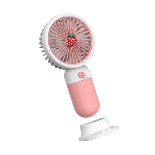 Yuarrent Mini ventilador de mano recargable para estudiantes, estudio, escritorio, ventiladores de aire de bolsillo, deportes, ocio, soporte para Electrodomésticos Rosa Yuarrent HA061183-01B