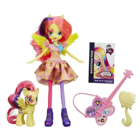 Equestria Girls Fluttershy Doll and Pony Set, Fluttershy Doll and Pony Set includes doll and pony figure By My Little Pony