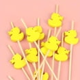 thumbnail image 2 of 100 adornos for tartas de patito amarillo, brochetas decorativas de bambú de 4,72 pulgadas for postres, ensaladas y sándwiches, perfectos for fiestas, restaurantes y eventos de hotel, 2 of 7