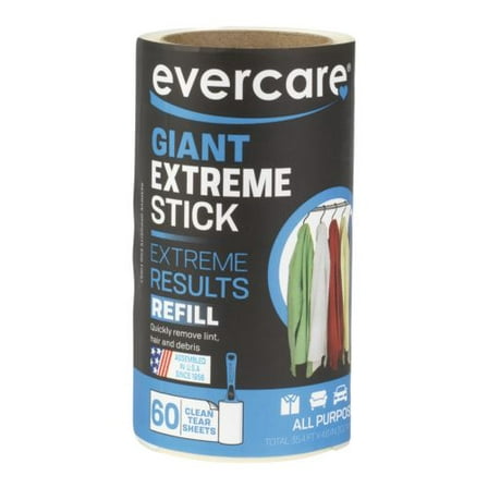 Evercare Home Giant Extreme Lint Roller Refill - 60 Sheets, 60.0 CT