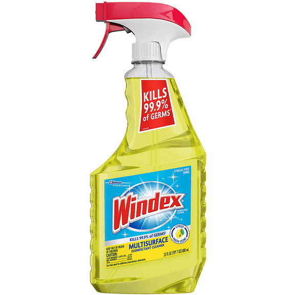 Windex Multi-Surface Cleaner and Disinfectant Spray Bottle, Scent, Citrus Fresh, 23 Fl Oz (Pack of 1)