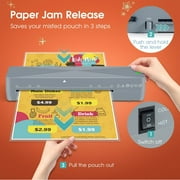 Crenova 9 Laminator Machine with 10 Laminating Pouces, Thermal Laminator for Home, School, Photos, Documents, Gray