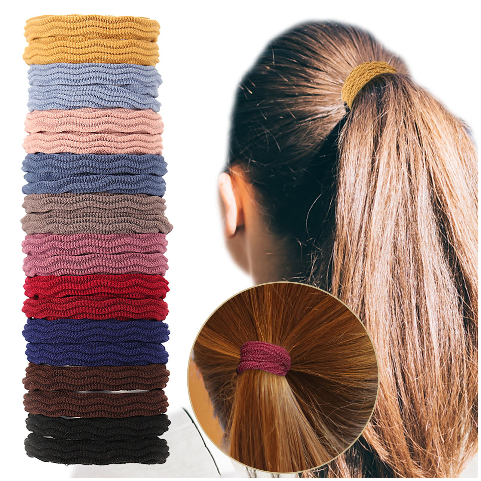 SSE Quickly Textured Hair Rubber Bands For Women, Elastic Hair