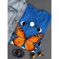 thumbnail image 3 of Butterfly And Moons T-Shirt Women -Smartprints Designs, Female Large, 3 of 4