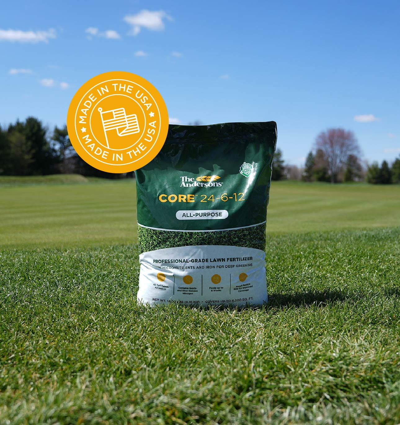 The Andersons Core 24-6-12 Professional-Grade All-Purpose Lawn Fertilizer - 45 lbs. Covers up to 15,500 sqft.