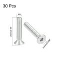 thumbnail image 2 of M4x25mm Flat Head Machine Screws Inner Hex Screw 304 Stainless Steel Fasteners Bolts 30 Pcs, 2 of 3