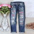 thumbnail image 2 of Vedolay Casual Pants Women 2023 High Waist Baggy Jeans Wide Leg Denim Jeans BU1,2XL, 2 of 4
