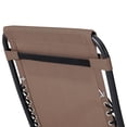 thumbnail image 4 of Sunjoy Chaise Longue Pliante Moderne à Gravité Zéro pour Extérieur, Marron, 4 of 9