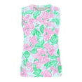 thumbnail image 5 of GNFQXSS Womens Crew Neck Tank Top Color Block Sleeveless Tunic Casual Streetwear Lightweight Flowy Summer Top Sky Blue XL, 5 of 5