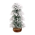 thumbnail image 2 of Mini Christmas Trees,Artificial Christmas Tree Bottle Brush Tree with Wooden Base,Snow-Covered Mini Xmas Tree Holiday Table Centerpiece,Lightweight Snowy Xmas Tree Decor for Mantel,Desk,Home, 2 of 4