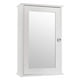 thumbnail image 1 of Armario de pared con un espejo, puerta única, organizador de almacenamiento multiusos, estantes, muebles para el hogar, acabado blanco brillante, 1 of 5