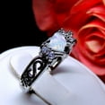 thumbnail image 5 of Holland Promise Ring Heart Simulated Fire Opal Cz Womens Ginger Lyne Size 12, 5 of 6