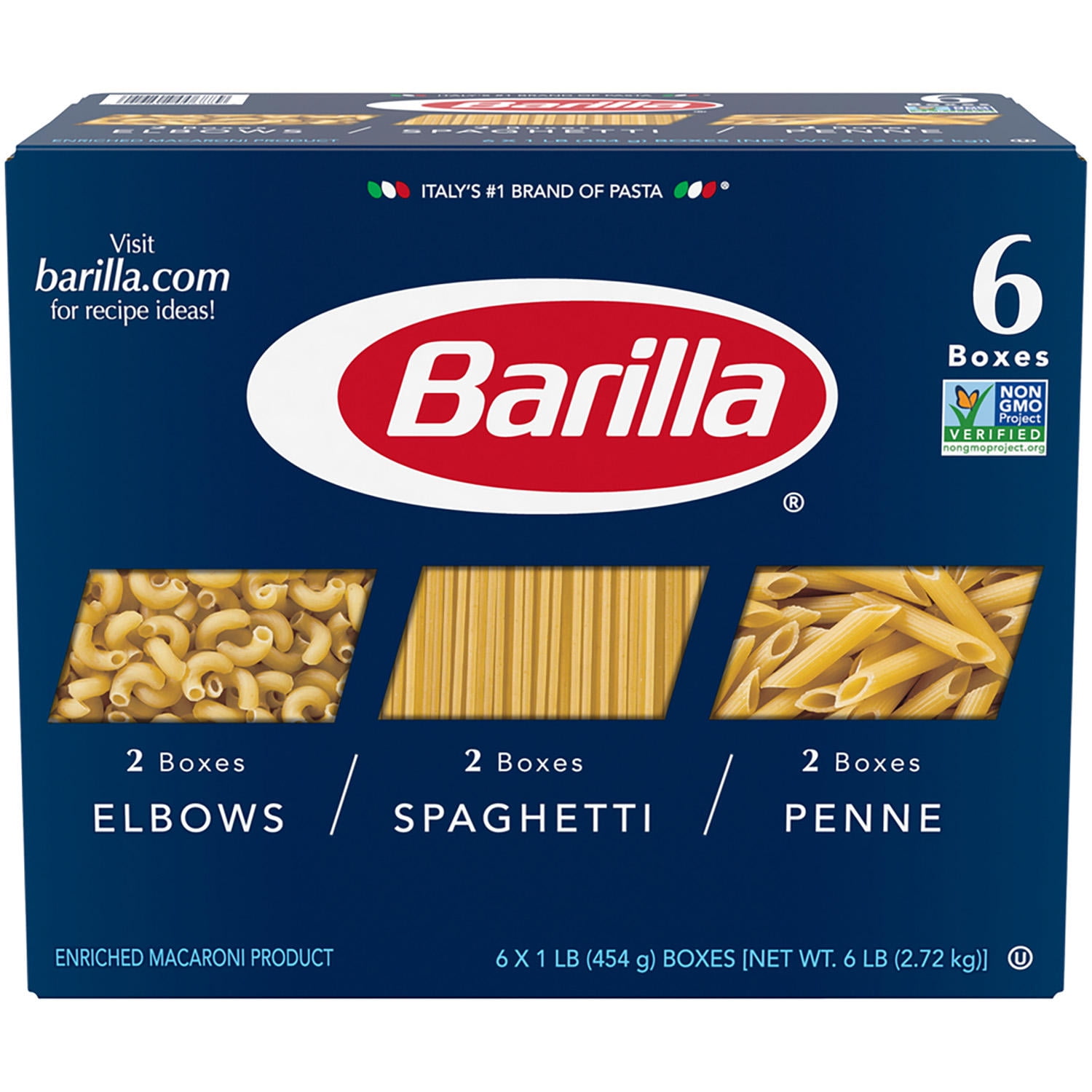 Barilla Pasta Variety Pack 16 Oz 6 Pk Walmart