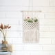 thumbnail image 3 of Cesta de almacenamiento colgante de pared de macramé, soporte para colgar libros de cuerda tejida bohemia para 67CMX33CM, 3 of 9