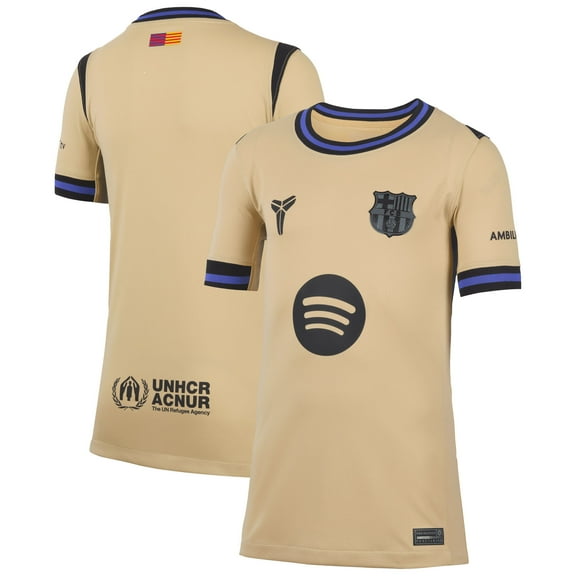 Youth Nike Gold Barcelona 2025/26 Away Stadium Replica Jersey