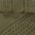 thumbnail image 6 of Superior Zero Twist Cotton Waffle Border Bath Towel Set of 3, Forest Green, 6 of 12