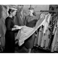 thumbnail image 1 of Woman Choosing Dress in Shop Poster Print, 24 x 36 - Large, 1 of 1