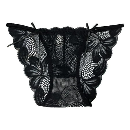 Bigersell Underwearss for Women Clearance Lace Underwear Period Panty Style P-1025 Spandex Thong Panties Ladies Underwear Thong Briefs High Waist Women s Panties Black One Size