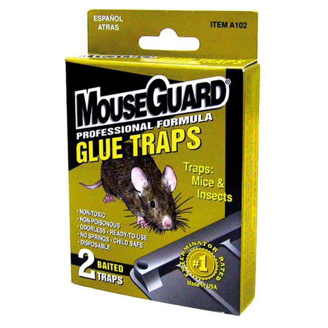 2 Packs of 4 Traps MouseGuard Disposable Glue Traps Mouse Mice Insects Pest Trap 