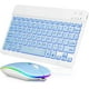 thumbnail image 1 of Innotech SC Combo de Teclado y Mouse Bluetooth Recargable Juego de Teclado de Mouse Inalámbrico Compacto Portátil Ultradelgado con Retroiluminación de 7 Colores para Android Windows Tableta Teléfono Celular iPad 13 y Superior-Azul, 1 of 6