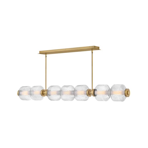 Fredrick Ramond Fr41466 Reign 70" Wide Linear Chandelier - Brass