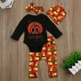 thumbnail image 2 of Gureui Toddler Baby Boys Girls Thanksgiving Day Outfits Casual Long Sleeve Turkey Romper Tops and Pants Set Fall Winter Clothes, 2 of 9