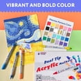 thumbnail image 2 of Kit de rotuladores de pintura acrílica TFIVE de doble punta, 24 colores, 2 of 7