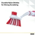 thumbnail image 3 of Dish Washing Scrubber Vegetable Brush - Blue / White 2 Sided Bristles - Long Handle With Rubber Grip Non Scratch Kitchen and Bath Cleaning By Superio, 3 of 7