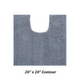 thumbnail image 3 of Better Trends U-Shape Toilet Rug 100% Polyester, Non-Slip Rug, Water Absorbent, Machine Washable, 20" x 20" Contour Bath Rug Micro Plush Collection - Gray, 3 of 6
