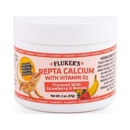 UPC: 0091197730184 | Flukers 91197730184 2 oz Repta Calcium with Vitamin D3 Strawberry Banana Flavored