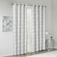 thumbnail image 4 of Intelligent Design Geometric Curtains, Total Blackout Curtain Set of 2, Metallic Window Curtains for Adults, Silver, 50” x 63”, 4 of 9