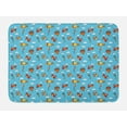 thumbnail image 1 of Airplane Bath Mat, Colorful Air Transportation Collection with Balloons Biplanes Zeppelins and Kites, Non-Slip Plush Mat Bathroom Kitchen Laundry Room Decor, 29.5 X 17.5 Inches, Multicolor, Ambesonne, 1 of 2