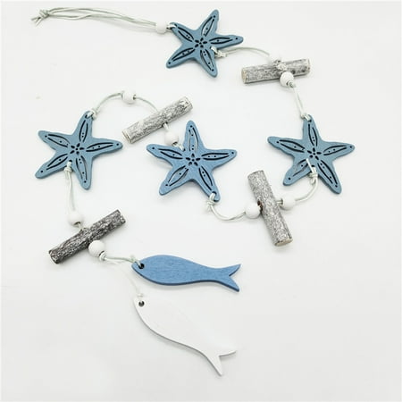 

Marine Style Wooden Pendant Ocean Wind Crafts Small Fish Innovative Accessory Wall Hanging Decoration for Home New