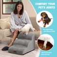 thumbnail image 3 of PetSafe Curved Dog Stairs – Foam Ramp for Small Pets, Non-Slip Ladder for Bed & Sofa with Waterproof Cover, 3 of 5
