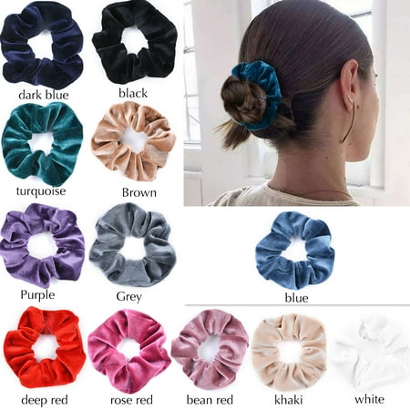 Fascigirl Fascigirl 12pcs Hair Scrunchies Velvet No Damage