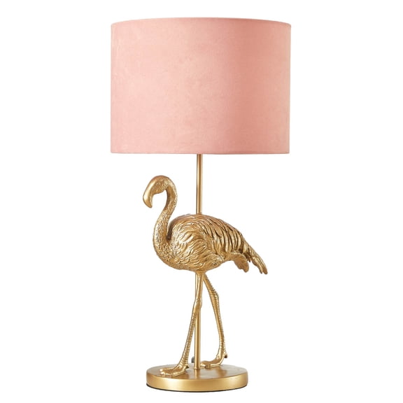Home Decor Collection Pink Flamingo Brass Table Lamp