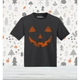 thumbnail image 2 of Shop4Ever Jack O' Lantern Orange Pumpkin Face Toddler's Cotton T-Shirt 2T Black, 2 of 6