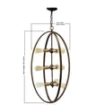 thumbnail image 6 of Yosemite Home Decor Alpha 9-Light Metal Chandelier in Distressed Antique Brass, 6 of 6