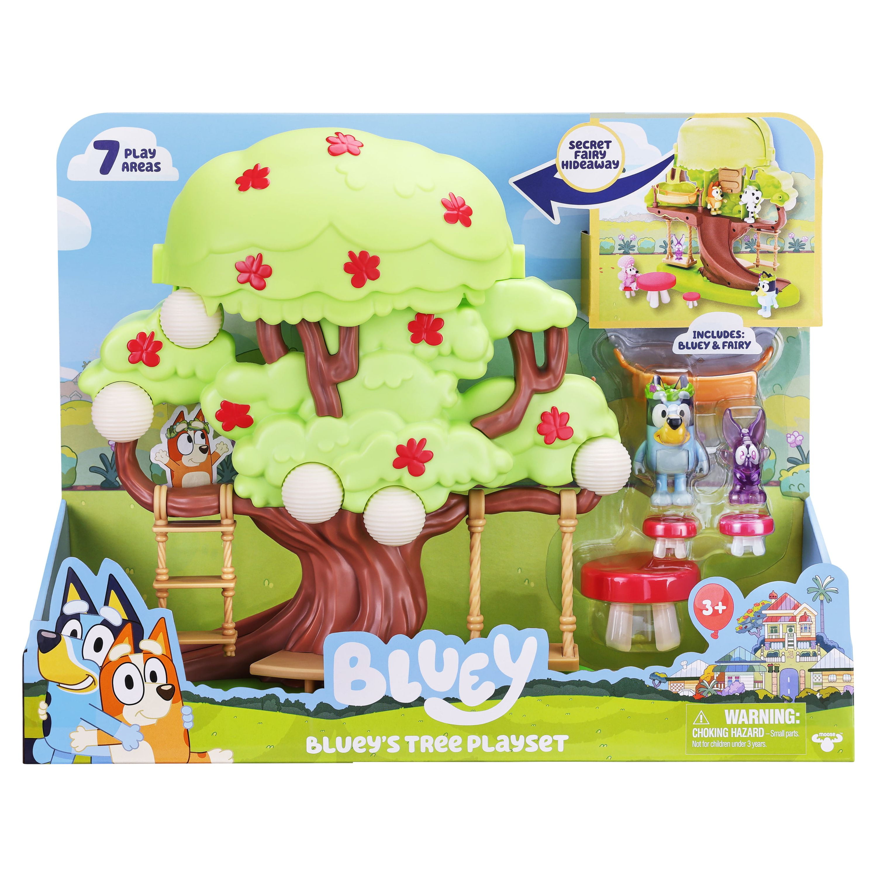 Bluey Tree Playset Flower Crown Bluey, Fairy Figures, and Accessories Preschool Ages 3+