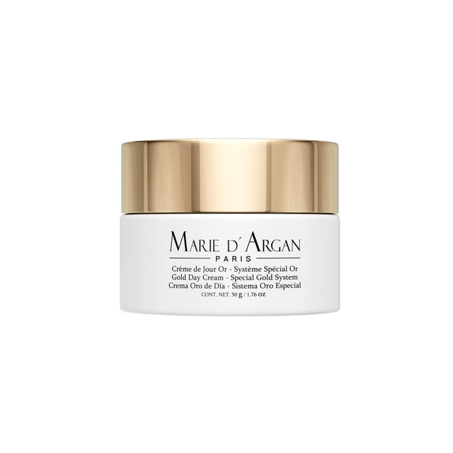 Crema Facial Oro de Día Marie d'Argan Oro 24k Hidratante Rejuvenecedora para Piel Grasa, Seca y Norm
