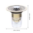thumbnail image 2 of Homoyoyo Tapón Para Lavabo Universal De Latón Dorado Con Y Para Cabello, 2 of 6