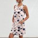 thumbnail image 3 of Vestido de Verano para Mujeres, Vestido de Cuello Redondo sin Mangas de Bolsillo de Impresión de Moda Casual Hecha de 95% Poliéster 5% Spandex para Primavera Verano, Vestido Sexy para Mujeres, 3 of 6