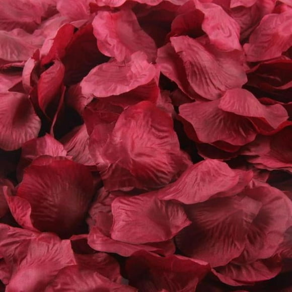 Artificial Flowers Roses Artificial Flowers 1000Pcs Burgundy Silk Rose Artificial Petals Wedding Party Flower Favors Decor