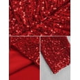 thumbnail image 3 of Women's Sexy One Shoulder Long Sleeve Sequin Sparkle Dress Ruched Evening Gown Midi Formal Dresses, 3 of 8