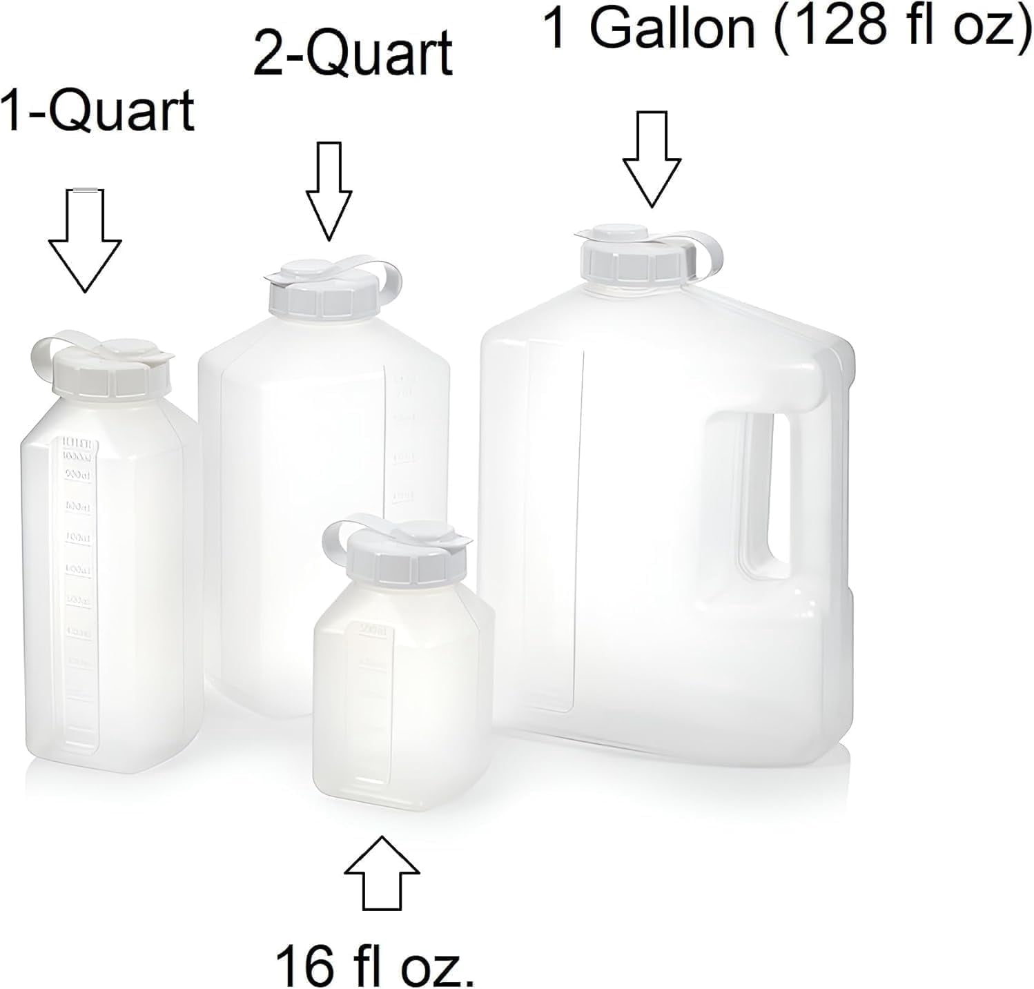 1-Quart (32 fl. oz) Water Bottle Refrigerator Shaker, Pitcher, Milk Storage, Juice, Engraved Measurements, Mixer Bottle, Leak Resistance, Dishwasher Safe, BPA Free
