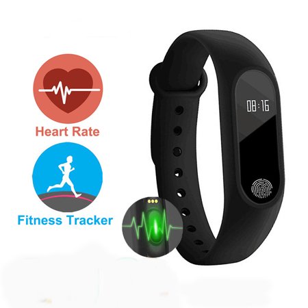 Waterproof Bluetooth Smart Bracelet Wristband Fitness Activity Tracker Smartband Heart Rate Telemeter Calorie Counter Sleep Monitor