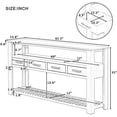 DIKTESSCW Entryway Console Table with 3-Tier Shelves X -Shaped Long ...