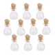 thumbnail image 1 of Frascos de botellas de vidrio artesanales con base plana de 10 piezas con corcho (transparente), 1 of 5